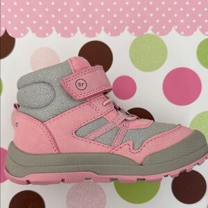 Stride Rite Pink and Gray Kids Boots